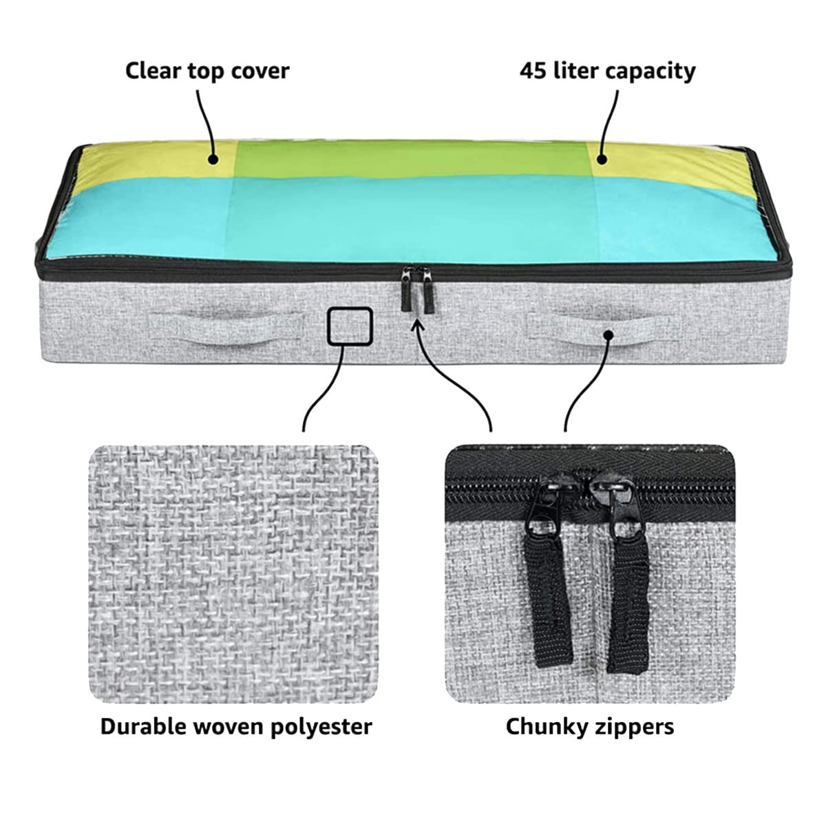 Under Bed Clothes Blanket Storage Organizer Foldable Premium