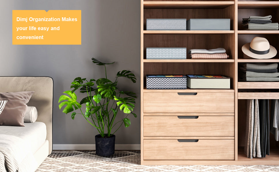 Underwear and Socks Organizer White Box Pair- Zipper Closet Drawer Divider 24 Cells, Storage Box for Socks Underwear