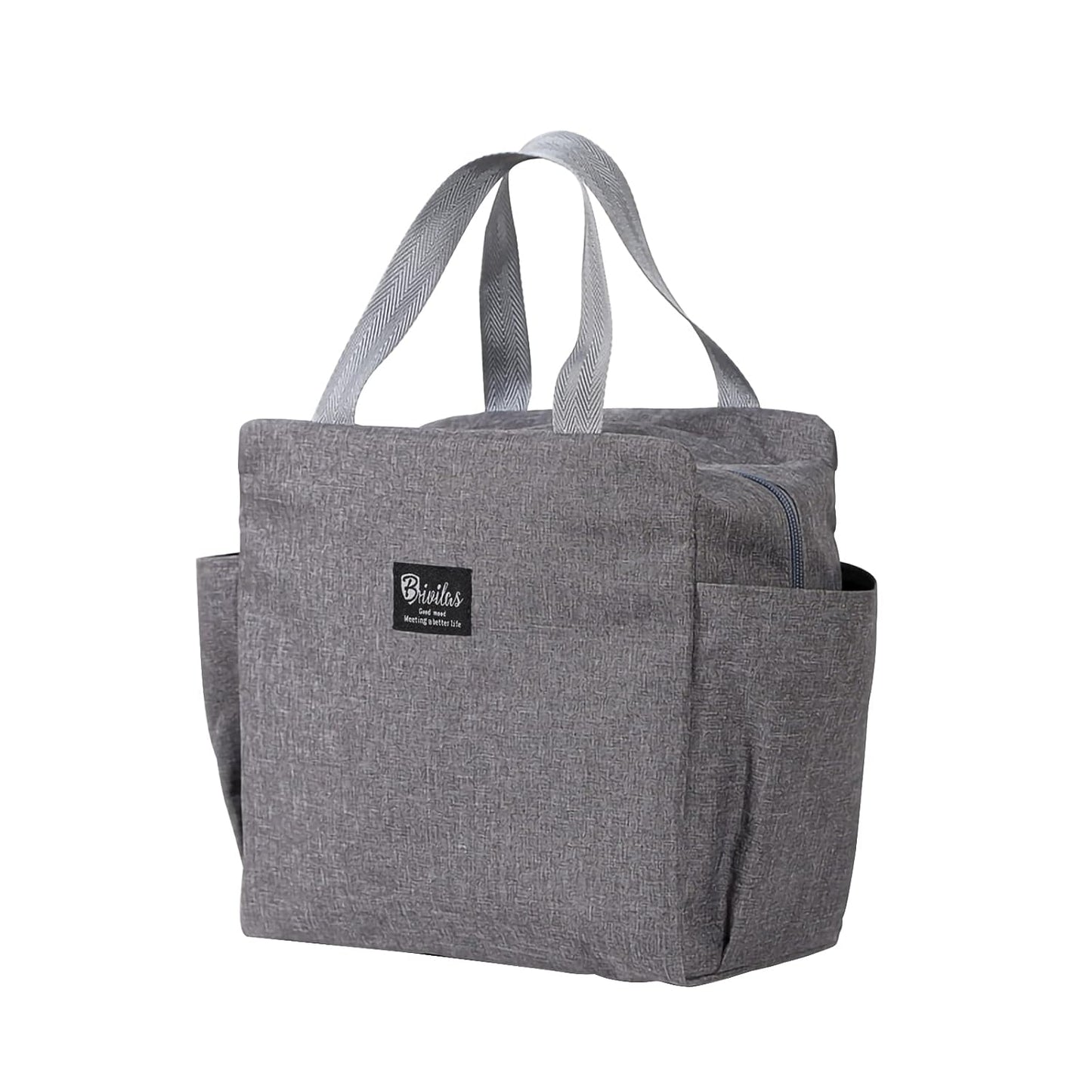 Insulated Lunch Bag for Women & Men – Portable Thermal Cooler Bag for Work, Office & Travel (Grey)"