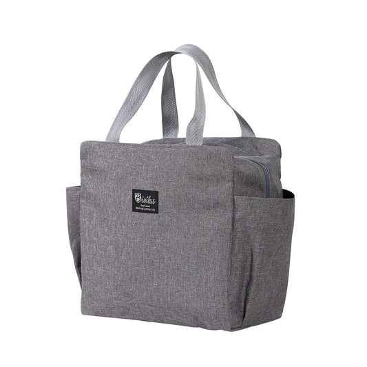 Insulated Lunch Bag for Women & Men – Portable Thermal Cooler Bag for Work, Office & Travel (Grey)"