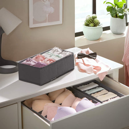 Drawer Organizer Set of 4 Sturdy Drawer Organizer to sort Your bedroom, Wardrobe and Drawer - Tidy Up Your Space with our Collapsible Clothes Organizer for Shirts, Ties, Socks, Bras, Underwear